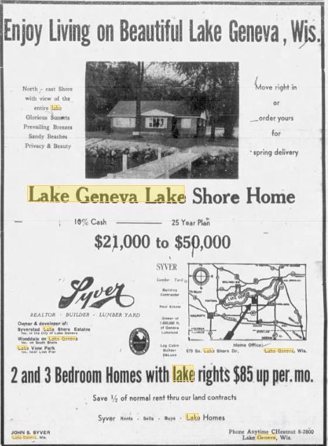 Lake Geneva Lake Home